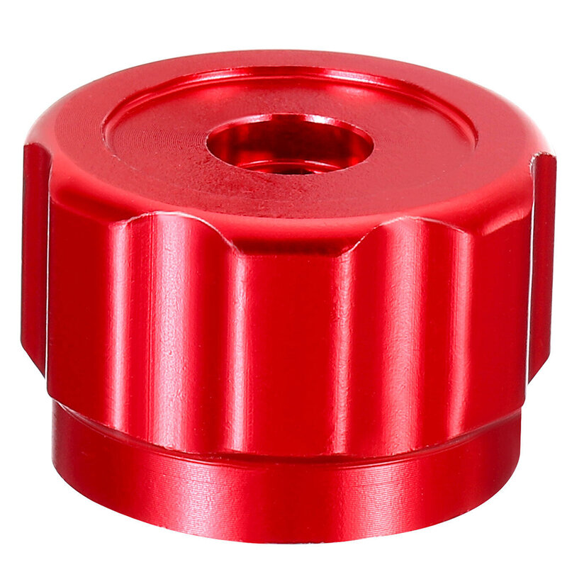 Tingkatkan pengukur Manifold Anda dengan pegangan roda bulat, mudah dioperasikan kenop merah, konstruksi paduan aluminium tahan karat