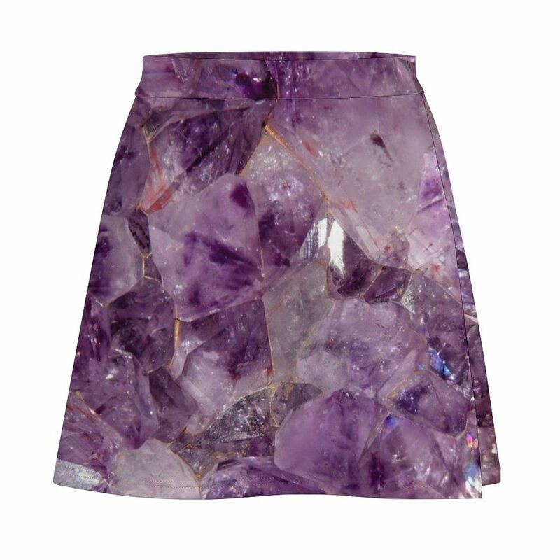 Amethyst Crystals. Mini Skirt Short skirt woman korean women's clothes