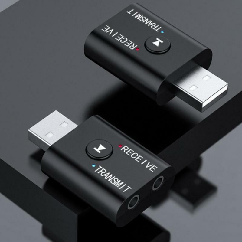 1 ~ 10 Stück Bluetooth 5,0 Empfänger Sender 2 in 1 drahtloses Audio 3,5mm USB Aux Musik Adapter für Auto Lautsprecher PC TV