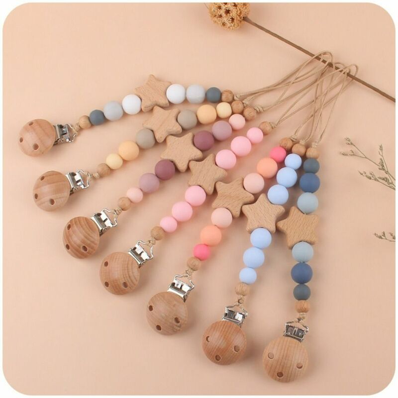 Cute Silicone Baby Pacifier Clips Silicone Pacifier Chain Nipple Bracket Holder For Nipples Toddler Toys Baby Shower Gift