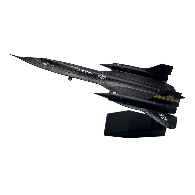 미국 록히드 SR71 SR-71 블랙버드 06937 비행기 다이캐스트 금속 비행기, 항공기 장식 모델, 소년 생일 장난감 선물, 1/144 체중계