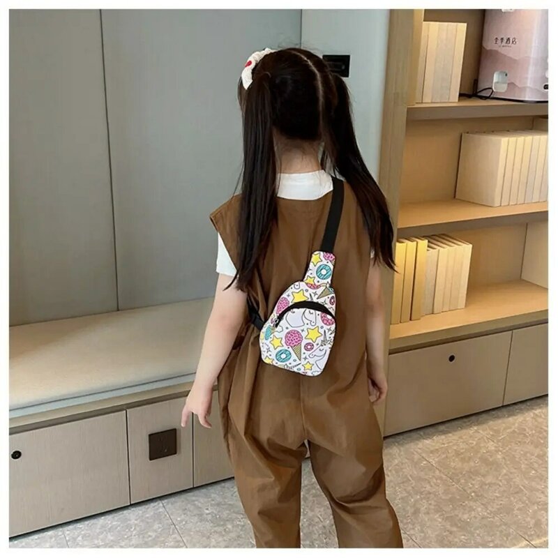 Cartoon Dinosaur Kid marsupio Versatile Cute Zipper Chest Bag borsa da cintura per bambini per ragazza ragazzo