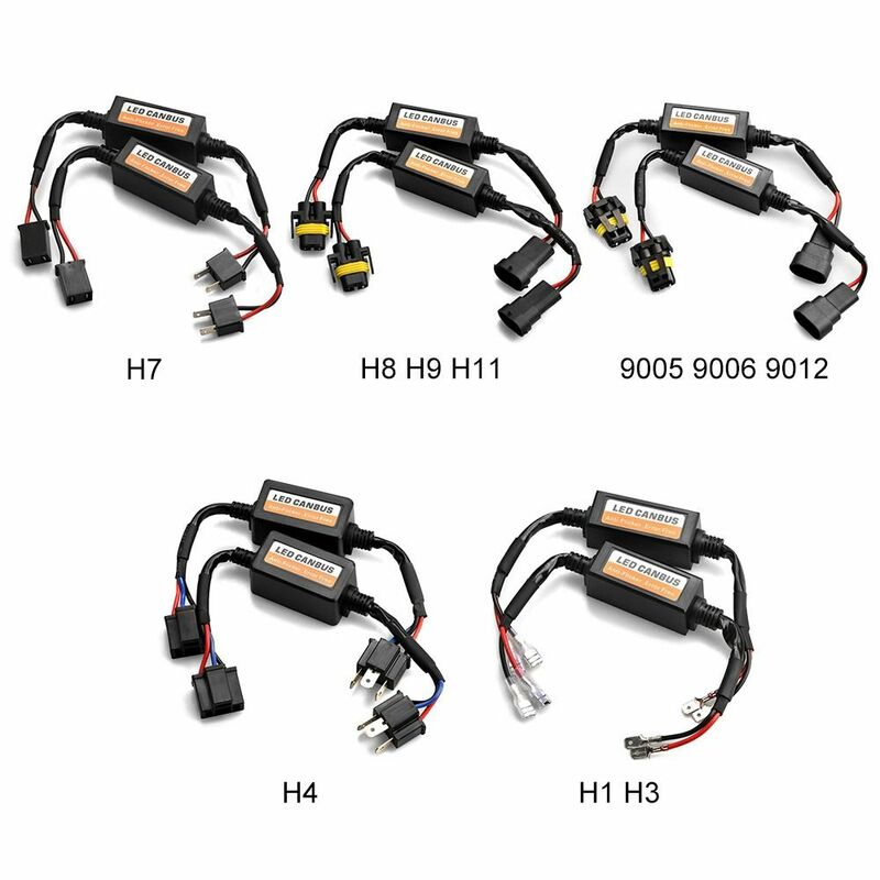 Décodeur LED automobile, 12V, h1/h3/h4/h7/h8/h9/h11, Anti-FlUNICEF, Décodeur Canbus, Contrôleur de résistance, Éliminateur de défauts