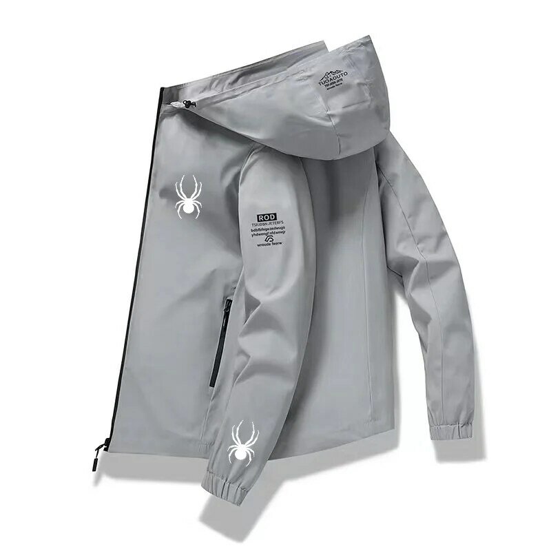 남성용 한국 지퍼 스포츠 방풍 재킷, 캐주얼 고품질 스트레이트 모자, 가을 후드 야외 상의