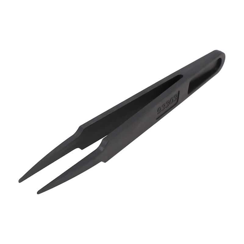 Anti-estático Black Carbon Fiber Pinças, ferramenta de reparo durável, conveniente ferramenta curvada, manutenção de alto grau, precisão durável