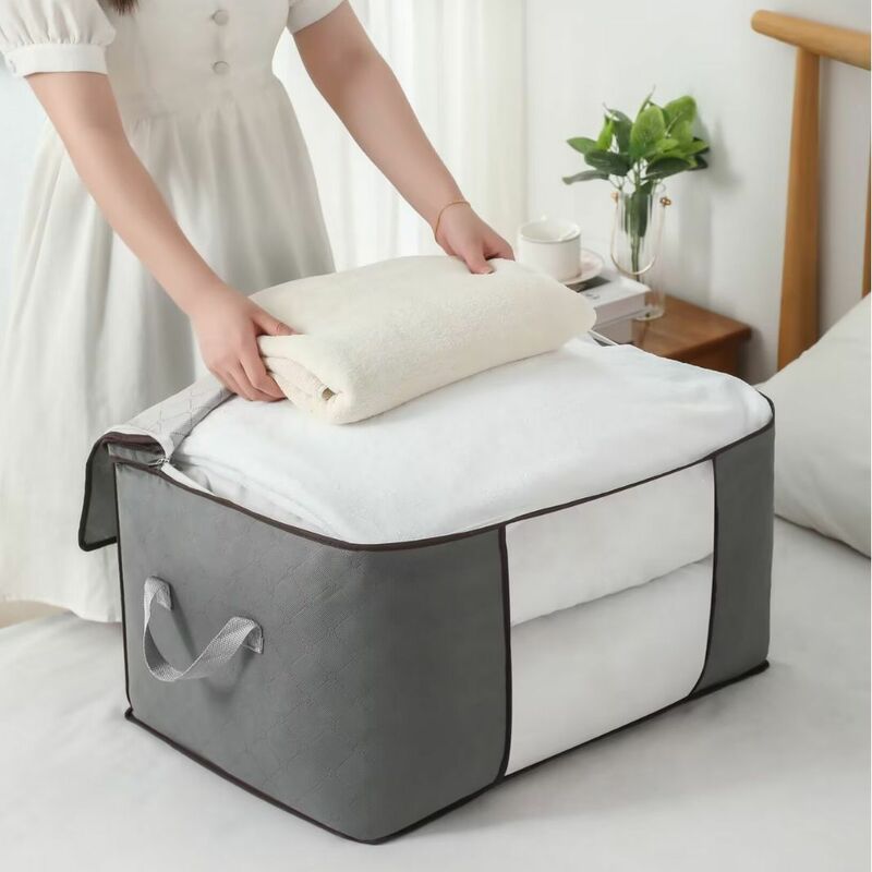 Tas penyimpanan pakaian, 6 buah/set tas penyimpanan kain dapat dilipat ditingkatkan untuk mengatur kamar tidur