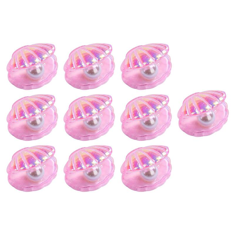 2x10 штук милые кабошоны из смолы очаровательные жемчужные головные уборы в форме ракушек розовый