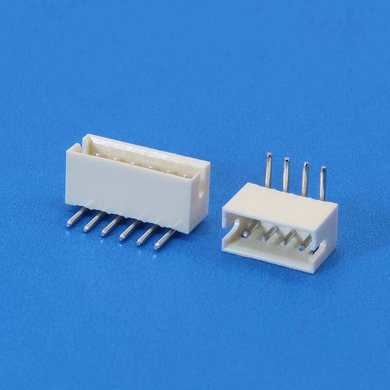 Connecteur horizontal blanc ZH1 2p-10p résistant à la température, aiguille incurvée 1.5, lot de 10 pièces