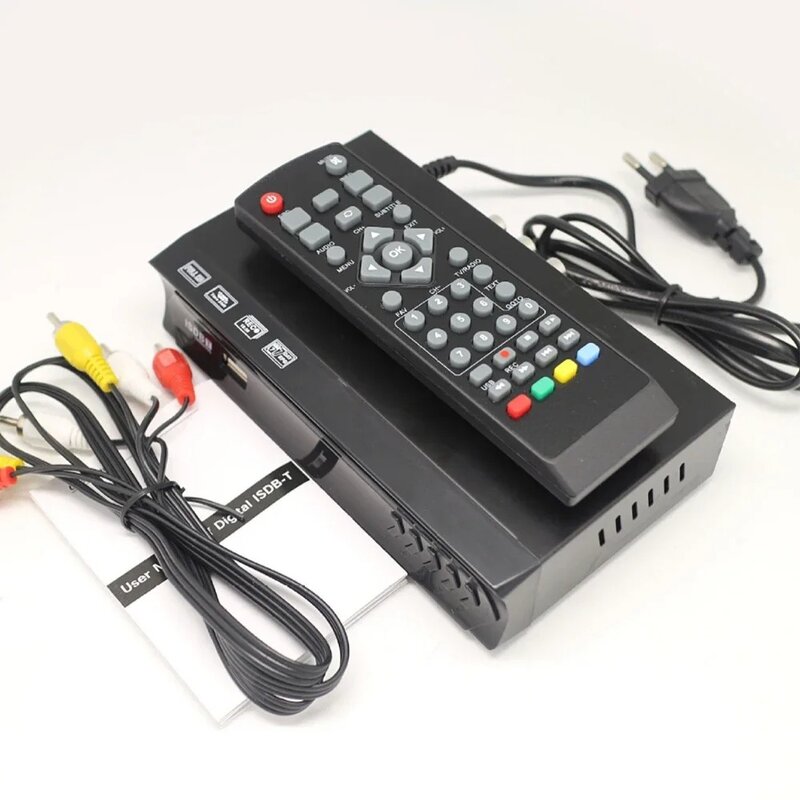Dla Chile HD 1080P ISDB-T Digital TV Decoder FTA ISDBT Receiver Box Tuner TV z HDMI i RCA Terrestrial Digital Set Top Box