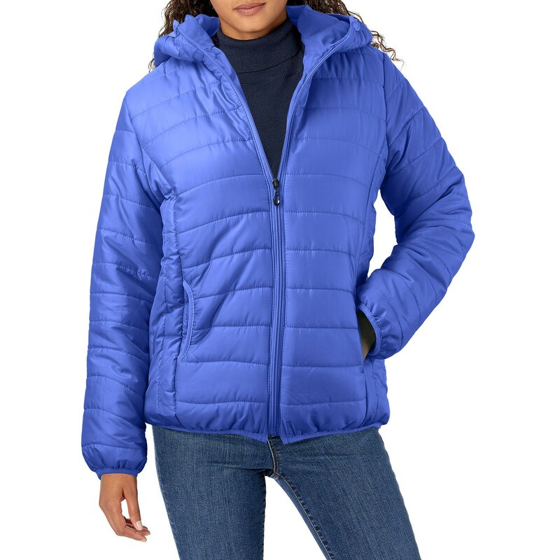 Women Warm Lightweight Jacket Hoodless Windproof Winter Coat With Recycled Insulation Winter Slim Short Long Rain Jacket Women