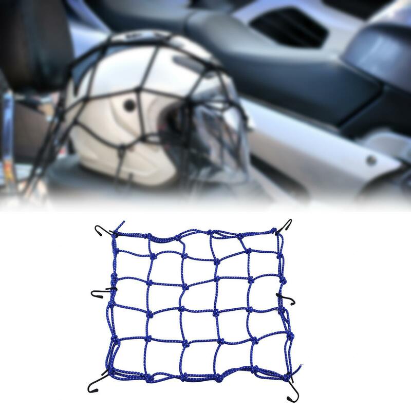 40cmx40cm Motorcycle Luggage Small Cargo Nets Luggage Rack ATV Rack with 6 Hooks Luggage Thicken Netting Motorcycle Cargo Net