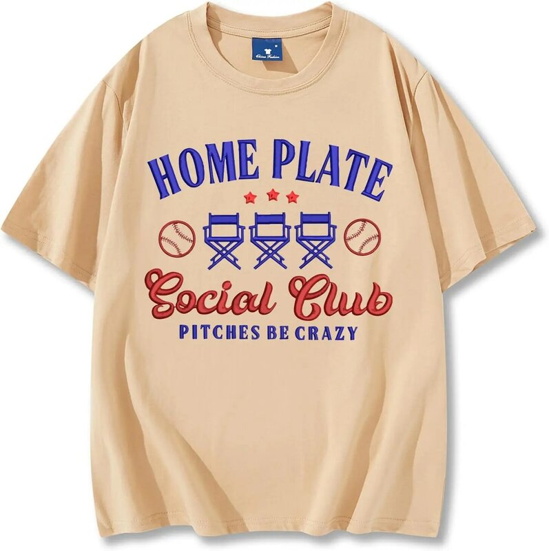 Camisa social do basebol do clube da placa home, camisa home do basebol T