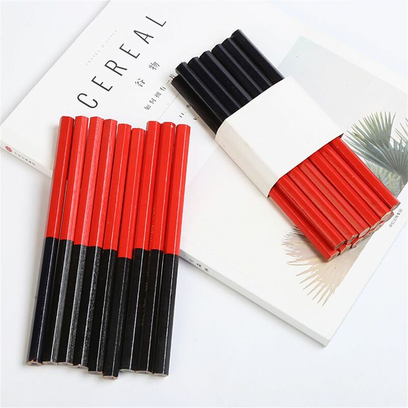 Narzędzia do pisania niebieskie i czerwone ołówki ołowiowe materiały biurowe stolarskie ołówek znakowania ołówkiem podwójne kolorowe ołówkami