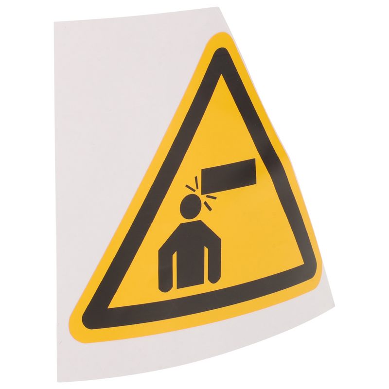 オーバーヘッドクリアランスサインのローヘッド、デカールマシンツールをご覧ください、警告PVC記号注意事項自己