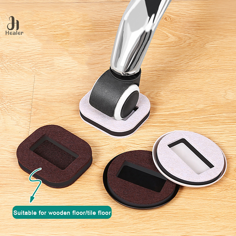 Office Chair Wheel Stopper Furniture Caster Cups Hardwood Floor Protectors Anti Vibration Pad Chair Roller Feet Anti-slip Mat