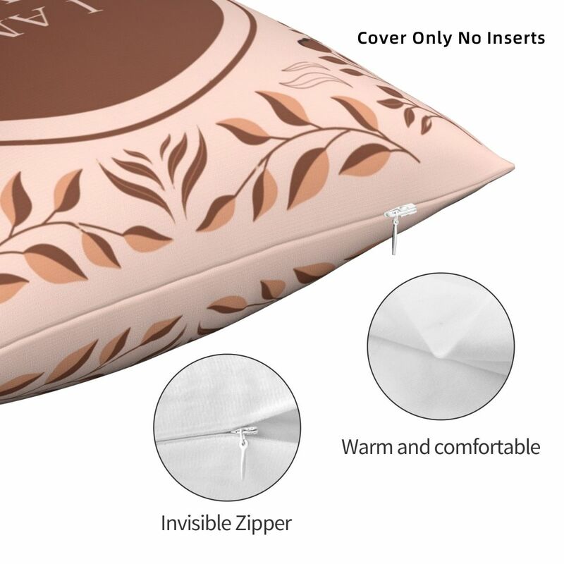 Afirmacje dla siebie miłość plac poszewka poduszka poliestrowa pokrywa aksamitna poduszka Zip dekoracyjne komfort rzuć poduszka dla domu
