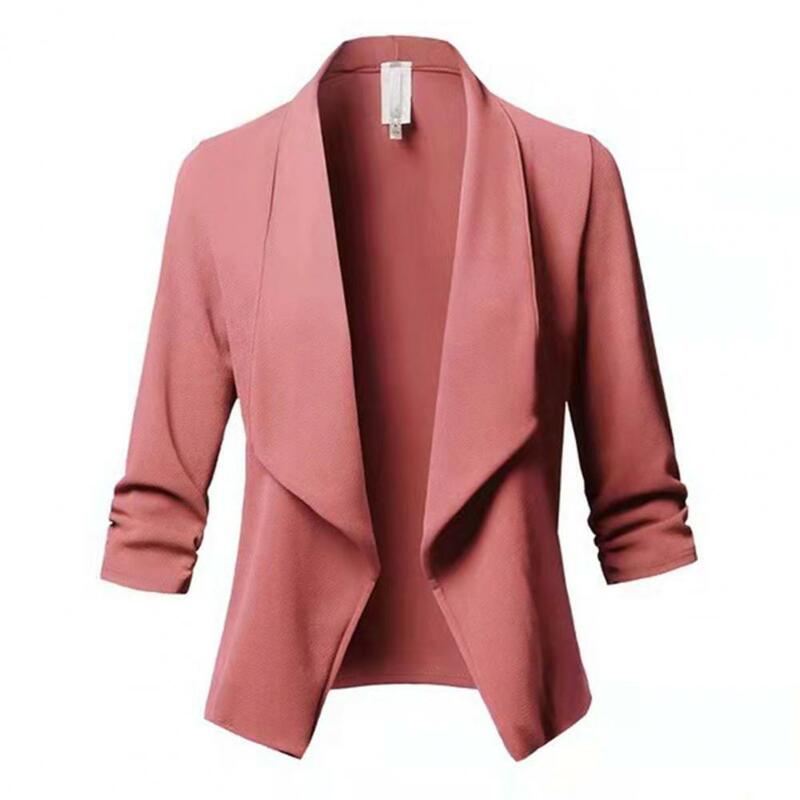 Blazer de manga larga para mujer, chaqueta ajustada de oficina, estilo OL, de negocios, 2023
