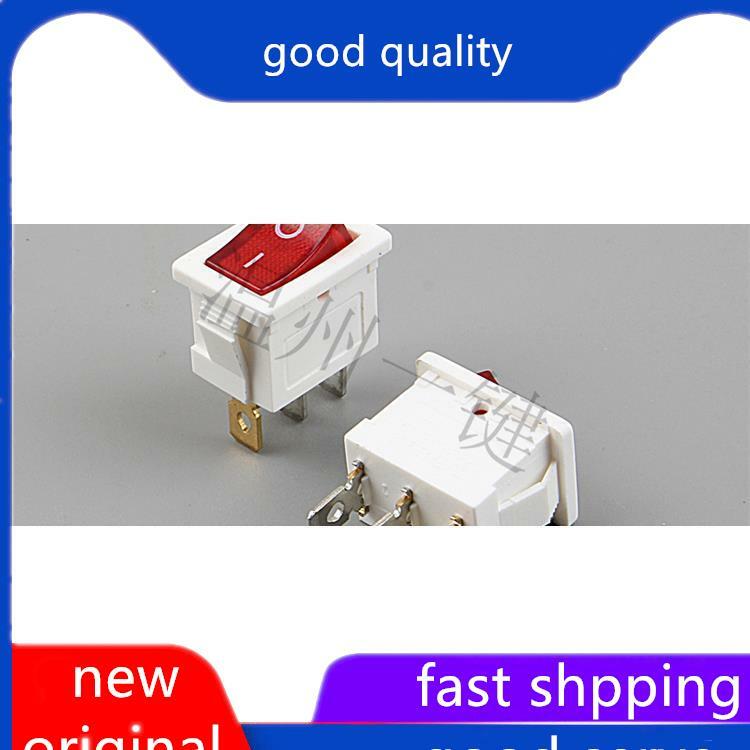 10pcs original new Rocker electric frying pan three pin two speed ship type switch 15 * 21KCD1-102N-3P white two speed red light