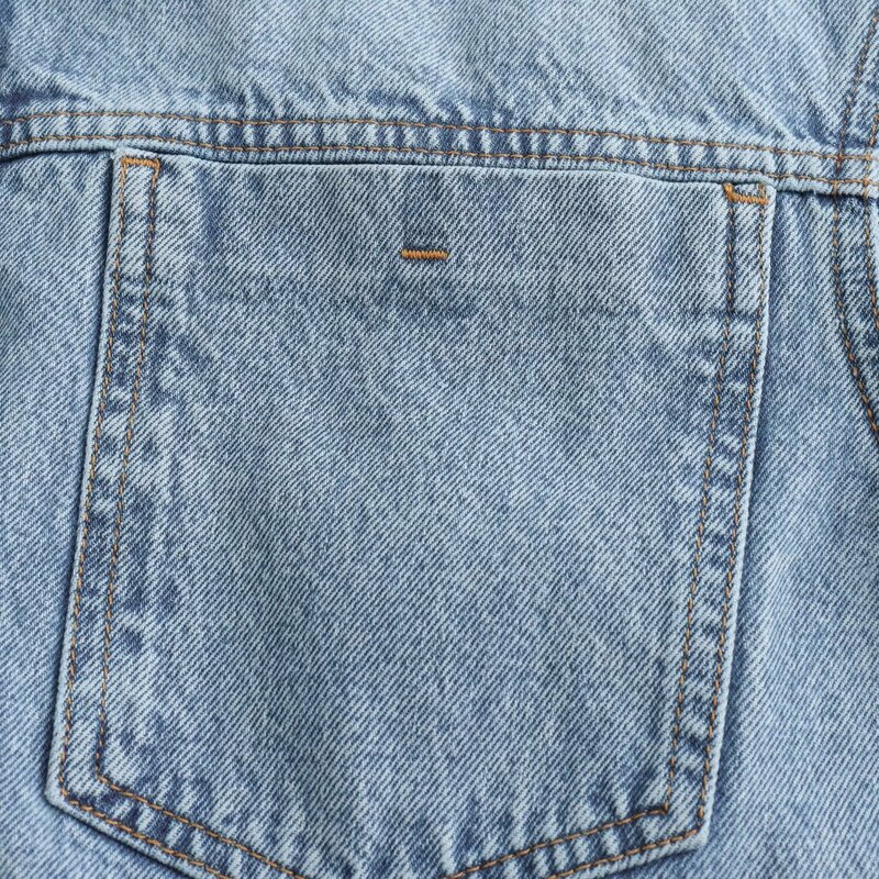 Damska nowa moda na co dzień duża kieszeń obdarta kurtka jeansowa