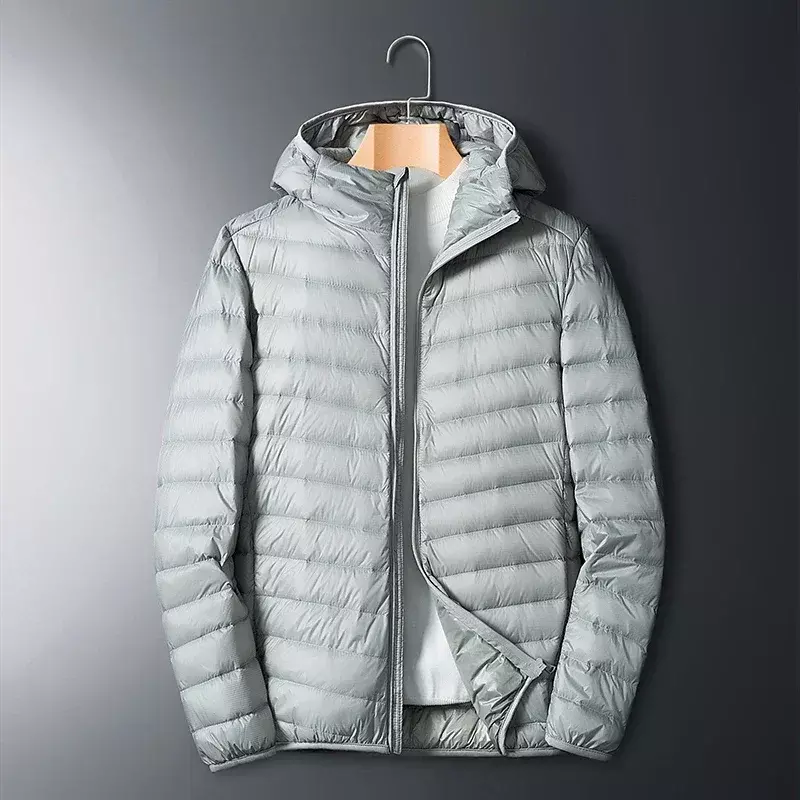 UETEEY 2024 Autumn Winter White Duck Down Jacket Men Light Weight Warm Waterproof Casual Outdoor Portable Male Puffer Coats