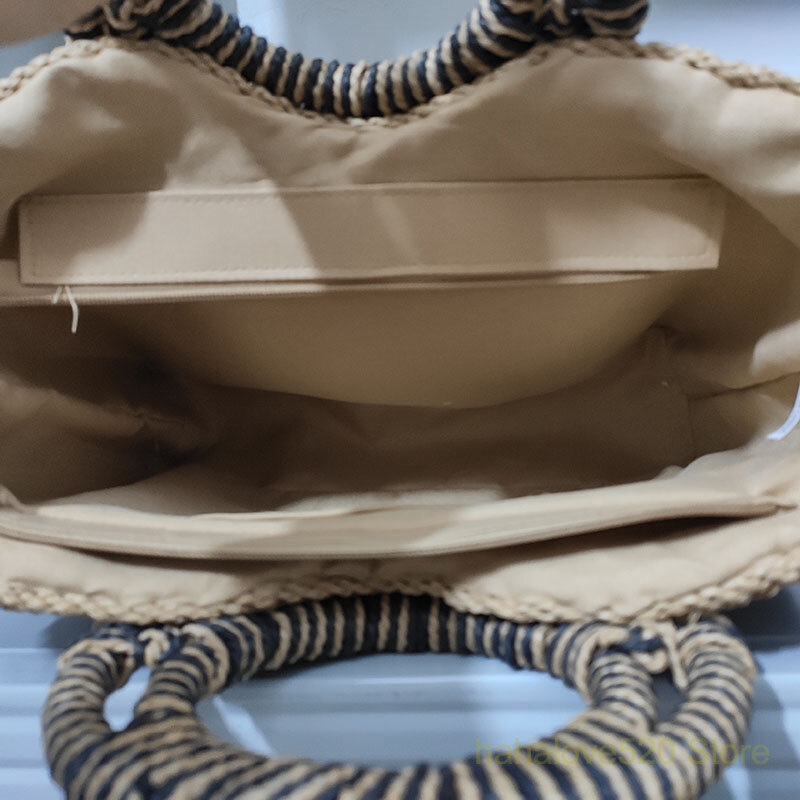 Women Braided Square Handbag Paper Rope Straw Tote Bag Street Fashion Summer Vintage Lightweight Handmade Top-Handle Bags