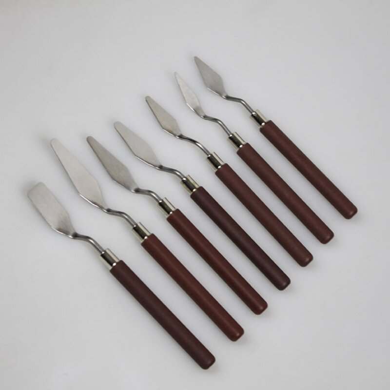 7 Pcs Oil Painting Knife Set Oil Painting Shovel Oil Painting Palette Knife Oil Acrylic Painting Tools For Color Mixing