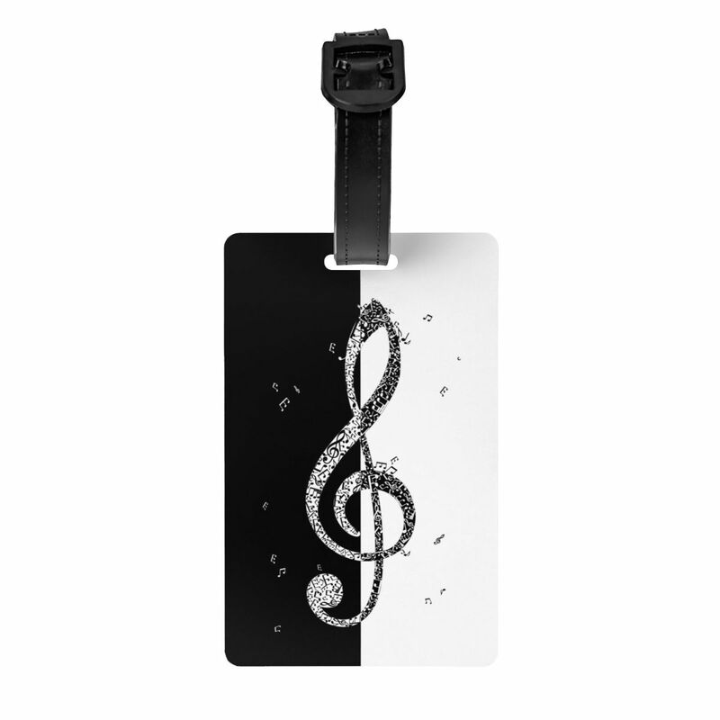 Muziek Muzieknotitie Bagagelabel Voor Koffers Privacy Cover Id Label