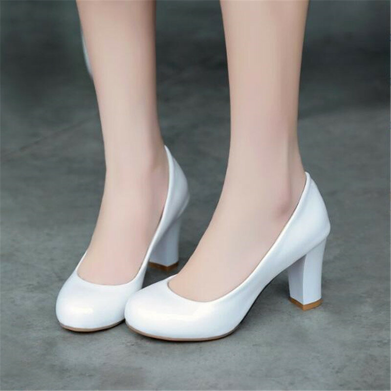 Sepatu Wanita Mulut Dangkal Wanita Pump Wanita Sepatu Pesta Pernikahan Kerja Kantor Mode Sepatu Hak Tinggi Wanita Kualitas Tinggi 31-47