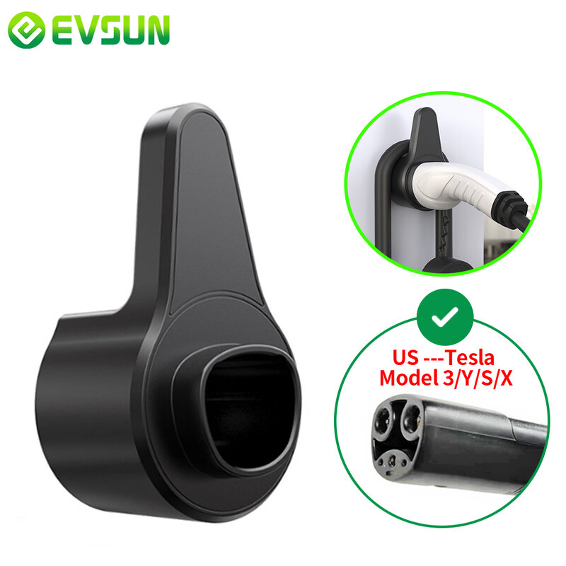 EVSUN EV 충전기 홀더 전기 자동차 용 홀스터 독 테슬라 모델 3/Y/S/X (미국 표준) 충전 케이블 추가 보호