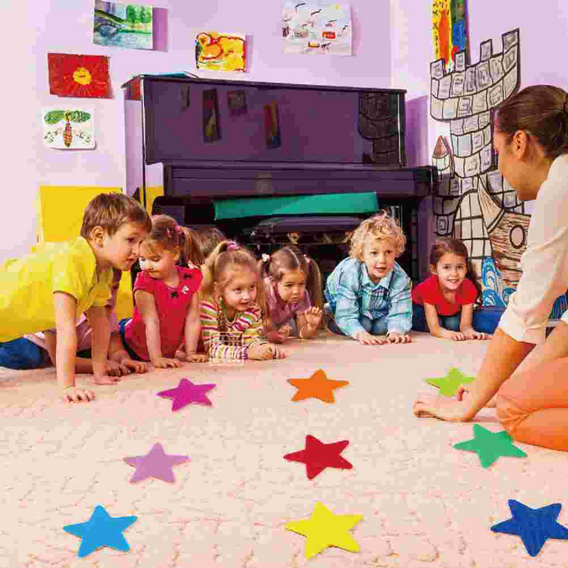 Penanda karpet lantai kelas, penanda titik lingkaran warna-warni duduk bulat Area lingkaran warna-warni karpet lingkaran