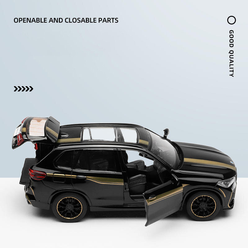 Caipo 1:32 BMW X5M X5 SUV ของเล่นโลหะผสมรุ่น Diecasts หล่อดึงเสียงและแสงของเล่นสำหรับรถเด็ก