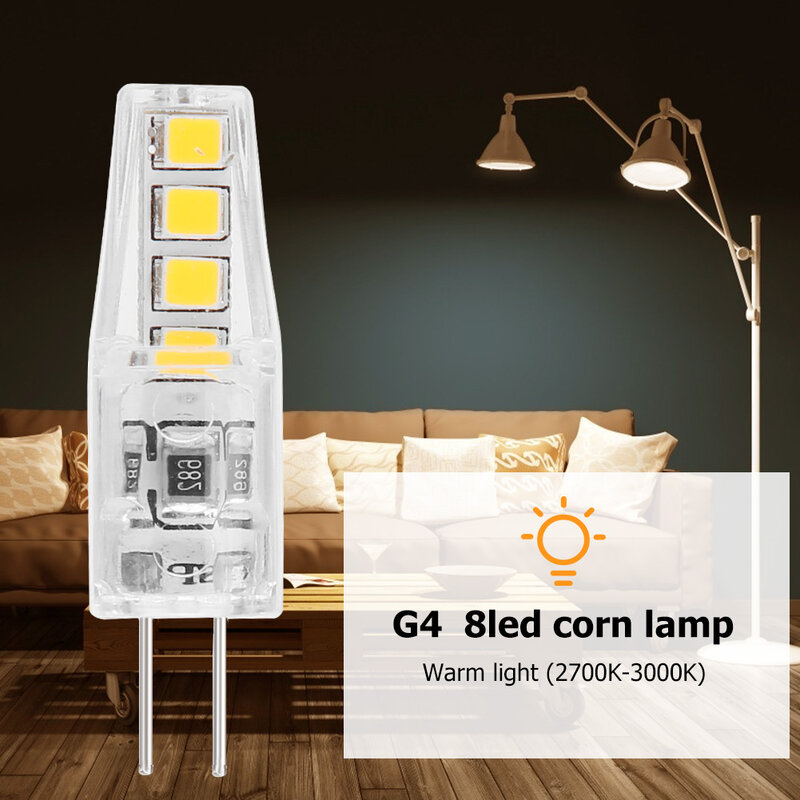Lámparas halógenas de ahorro de energía, accesorios de Bombilla de maíz, G4, SMD2835, 8 LED, lámpara de araña