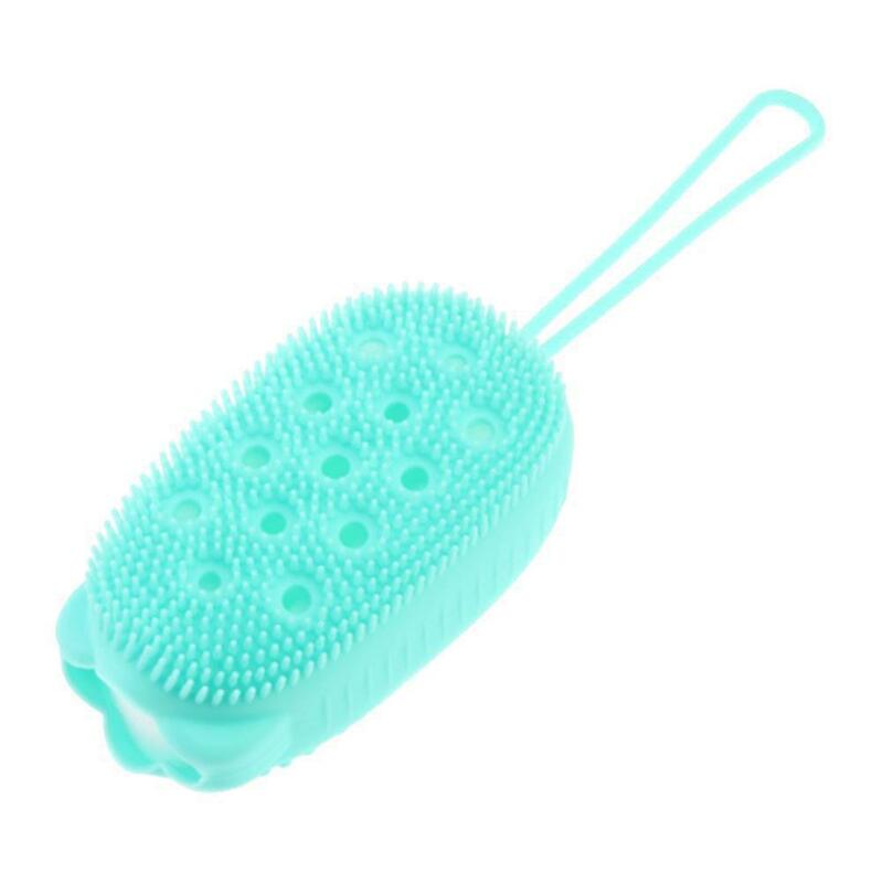 Soft Silicone bolha escova de banho, massagem couro cabeludo, pele, Multi-Color, chuveiro escovas limpas, Backrubbing Mas A6D9
