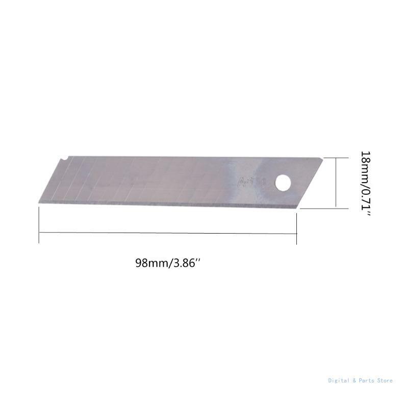 Lames rechange pour couteaux utilitaires M17F, 10 pièces, lame en acier au carbone, lame cassable 9mm