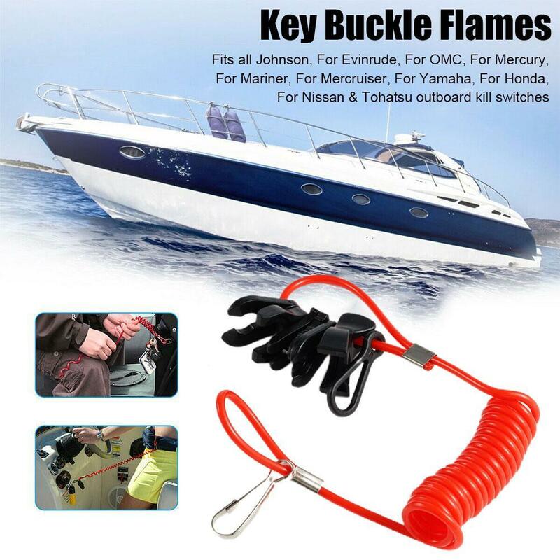 Boat Outboard Switch Engine Motor Lanyard Kill Urgent for YAMAHA Jet Ski 2-425hp Key Reminder Rope Safety Tether Hot Selling