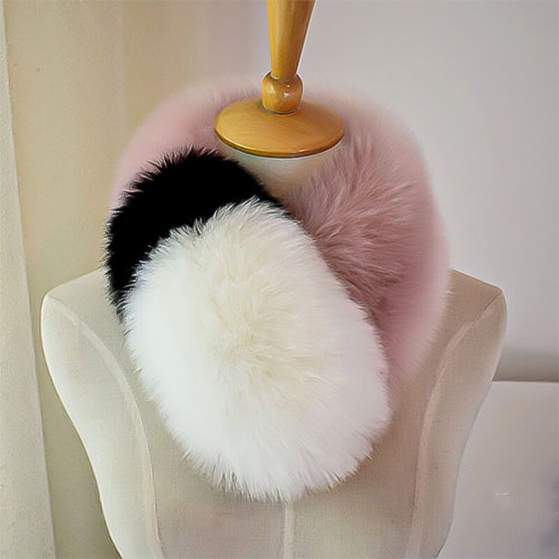 Korea's New Color Matching Fox Fur Scarf Versatile Fashion Winter With A Faux Fur Collar That Is Thickened And Warm Short Scarf