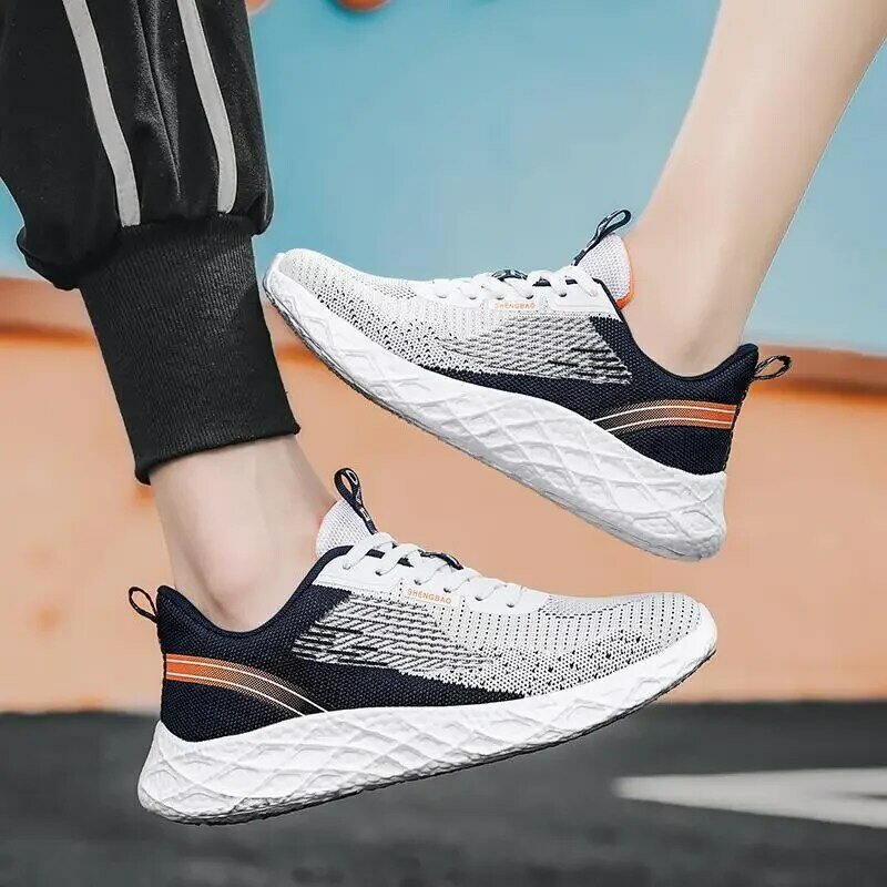 Men's Shoes Summer Breathable Casual Tenis Sneaker Male Air Cushion Shock Absorption Height Increasing Non-Slip Black