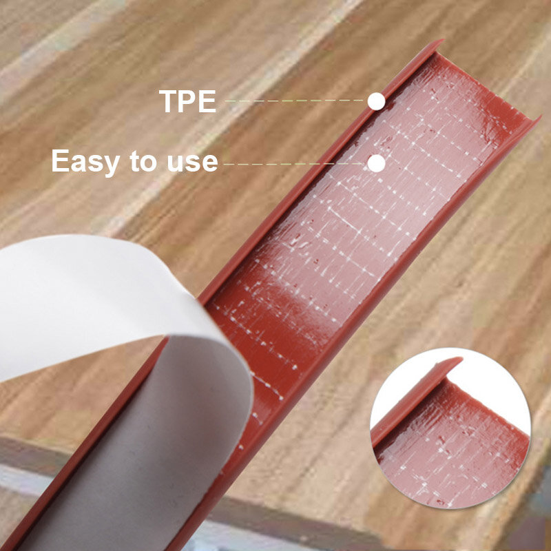 5M Strip Banding Tepi PVC Berperekat Otomatis Lembaran Veneer Berbentuk U untuk Kabinet Mebel Dekorasi Pelindung Pinggiran Meja