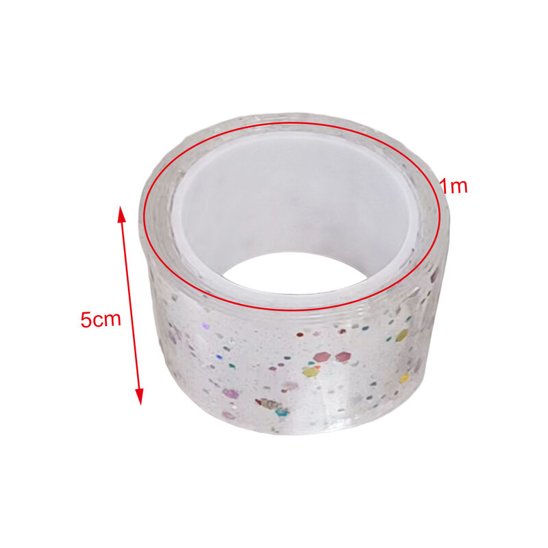 Glitter Nano Tape Blowable Bubble Tape adesivo biadesivo antitraccia per fai da te Pinch Toy High Sticky 5CM x 1M / 3CM x 1M