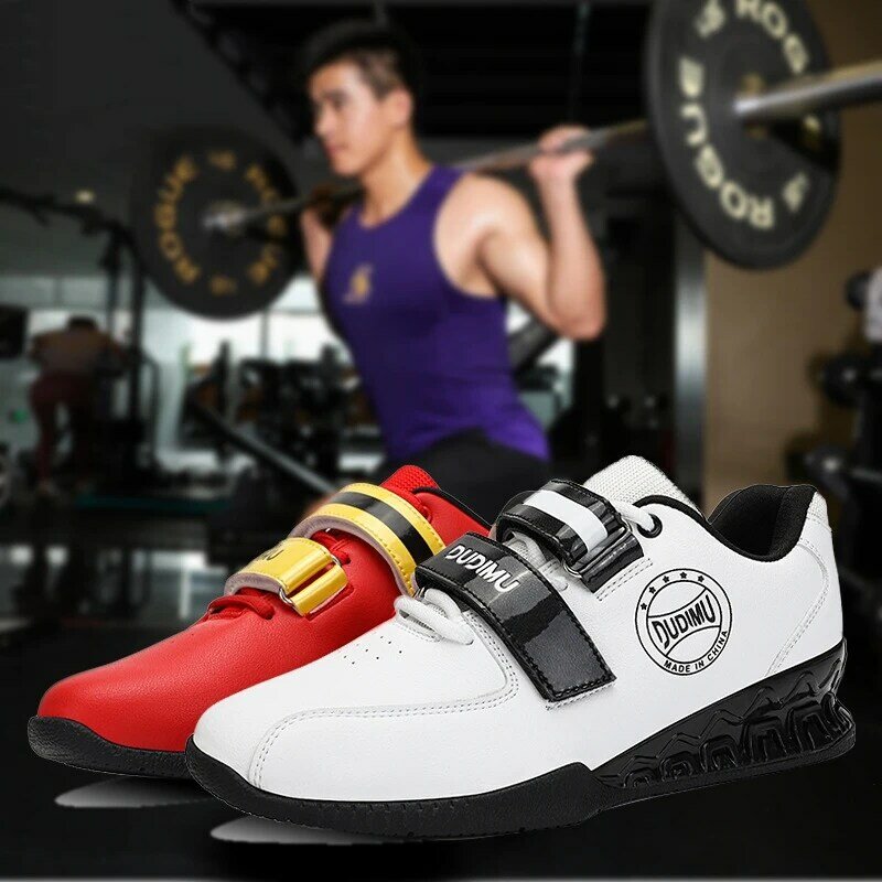 Sepatu Angkat Berat pria, sneaker latihan Fitness dalam ruangan, profesional kualitas tinggi Non Slip