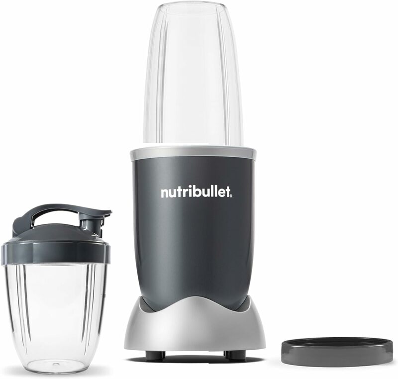 Nutribullet 쉐이크 스무디, 식품 준비 및 냉동 블렌딩용 개인 믹서기, 24 온스, 600 와트, 회색 (NBR-0601)