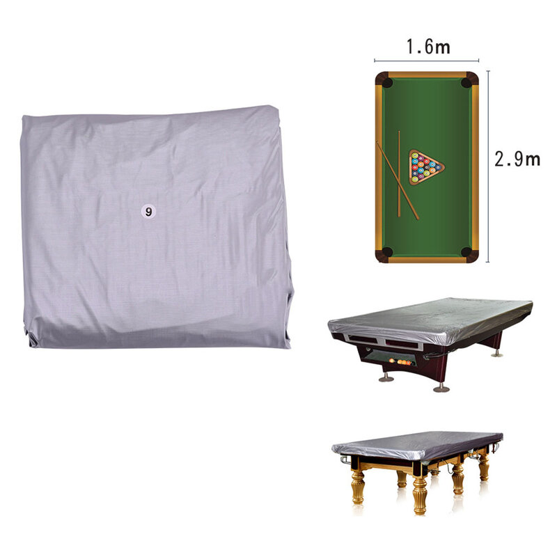 Juste de table de jeux d'intérieur étanche et durable, anti-poussière, pour snooker, 2.9x1.6m