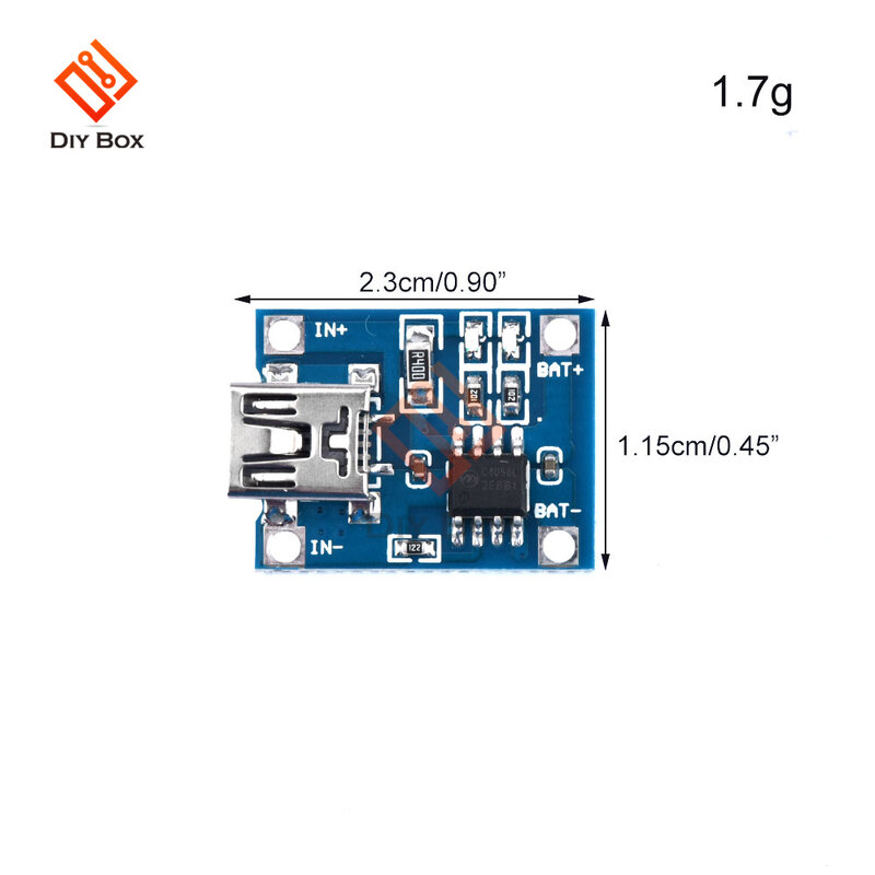 Mini USB 5V 1A Micro USB 18650 Lithium Battery Charging Board Charger Module+Protection Dual Functions TP4056 18650