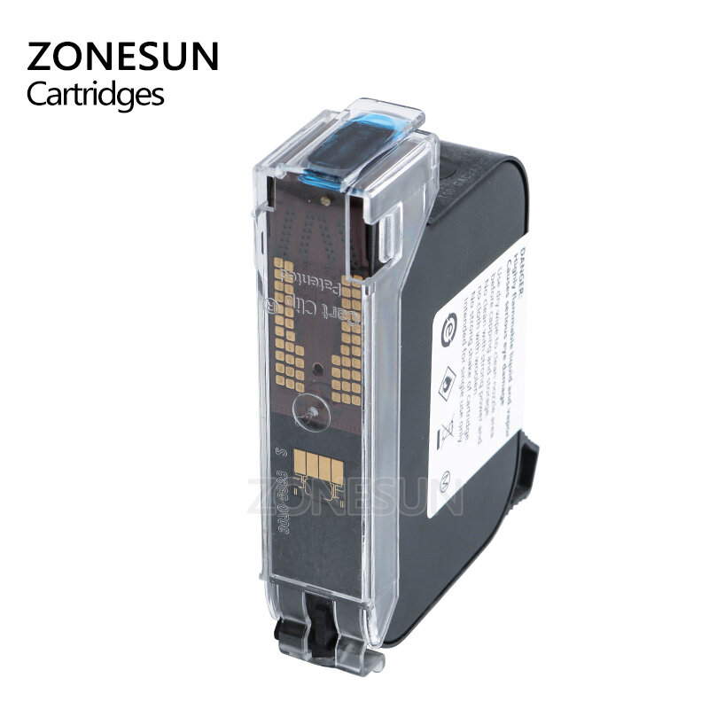 خرطوشة الحبر ZONESUN للطابعة صندوق الحبر ل يده ذكي USB QR رمز طابعة نافثة للحبر آلة الترميز