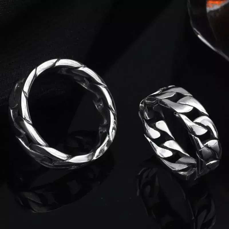 UMQ modne S925 srebrne pierścionki 2021 nowa moda proste Retro Weaven Pure Argentum popularne biżuteria ręczna dla kobiet mężczyzn