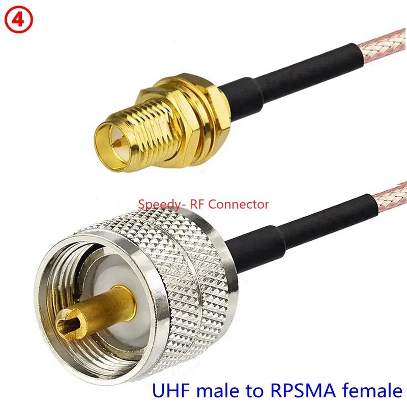 RG316 كابل PL259 SO239 UHF ذكر أنثى إلى SMA RPSMA ذكر أنثى موصل RP-SMA إلى PL-259 SO-239 UHF انخفاض خسارة التسليم السريع