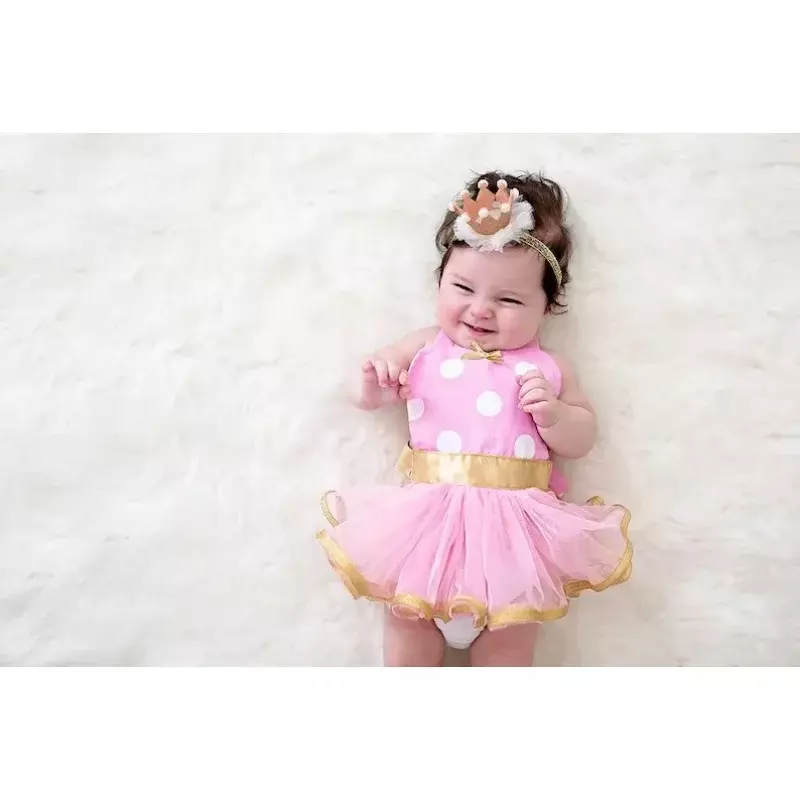 子供の写真服、人気の赤ちゃんの女の子のプリンセスドレス、100日