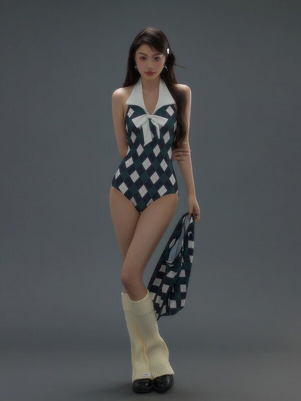 Roca Art New American Academy würzige Mädchen klassische Lingge schlanke Abdeckung Bauch heißen Frühling Urlaub ein Stück Bade bekleidung Mädchen