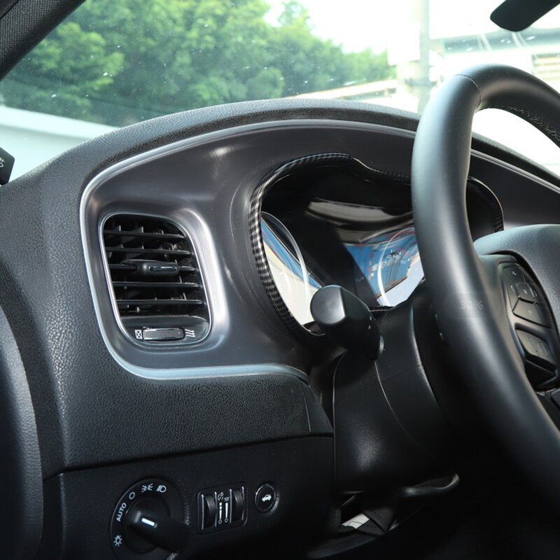 Панель приборной панели, рамка, крышка, отделка, аксессуары для украшения интерьера для Chrysler 300 300C 2015-2020 ,ABS Carbon
