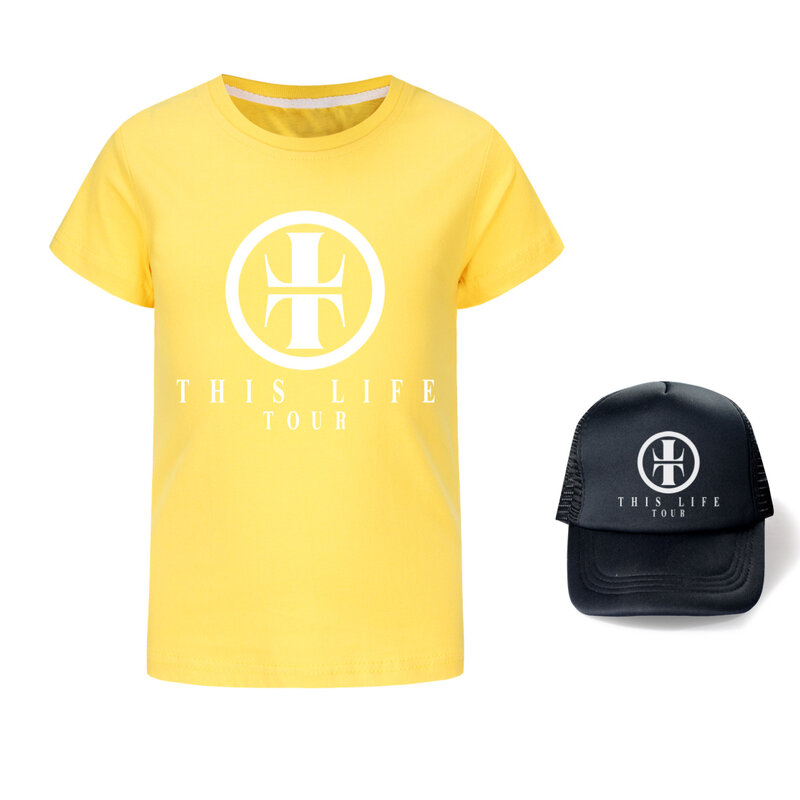 Take That This Life on Tour 어린이 티셔츠, 여아 티셔츠 및 썬햇, 세트 어린이 반팔 의류, 남아 상의, 2 개